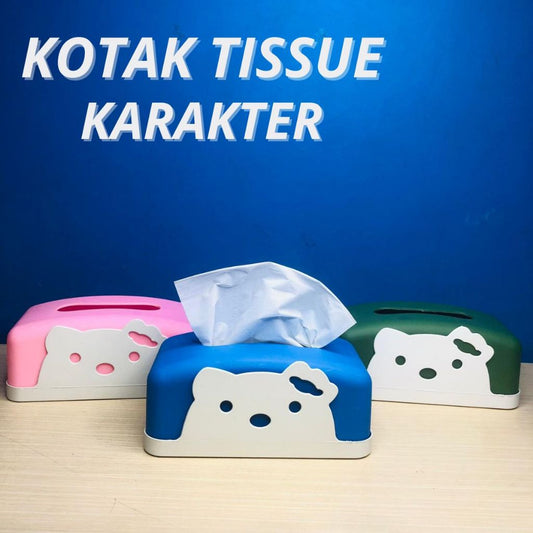 Tempat Tisu Karakter Lucu / Tissue Box Wadah Penyimpana Kertas Selampe Untuk Ruang Tamu Dapur Kamar Mandi Toilet Mobil Anti Patah / Kotak Tissu Praktis Perlengkapan Rumah Tangga Minimalis Multifungsi