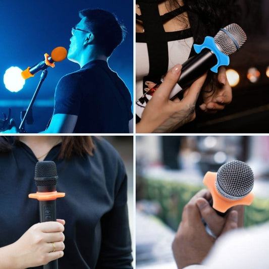 Ring Karet Pengaman Mic / Holder Microphone Wireless / Cover Cincin Tatakan Pelindung Pengaman Mikrofon Karoke Karaoke Genggam Bahan Silicone Lembut Anti Slip Silikon Live Music Perlengkapan Alat Penyangga Mofan Acc Mofanaccessories Aksesoris Accesories