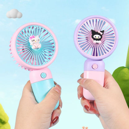 Kipas Angin Genggam Tangan Motif Karakter Lucu + Holder Penyangga HP / Handy Fan SX-117 Mini USB Cooling Fan Portable / Pendingin Rechargeable Elektrik Travel Size Travelling Outdoor Konser Piknik Pantai CFD Jogging Jalan Luar Ruangan Make Up Multifungsi