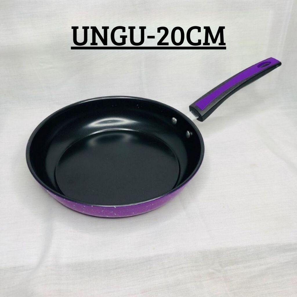 Teflon Serbaguna 18 CM Anti Lengket Frypan Ring - Alat Wajan Penggorengan Bentuk Bulat Gagang Panjang Untuk Goreng Tumis Rebus Non-stick / Panci Tempat Memasak Praktis Tahan Karat Food Grade / Peralatan Dapur Perlengkapan Rumah Tangga Multifungsi