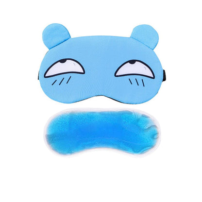 Penutup Mata Karakter Ekspresi / Sleeping Eye Mask / Masker Tutup Kantung Tidur Motif Boneka Lucu Bahan Halus Lembut / Eye Cover Cute Dengan Es Gel Pendingin Panas Rileksasi Untuk Travelling Pesawat Kereta Mobil Multifungsi