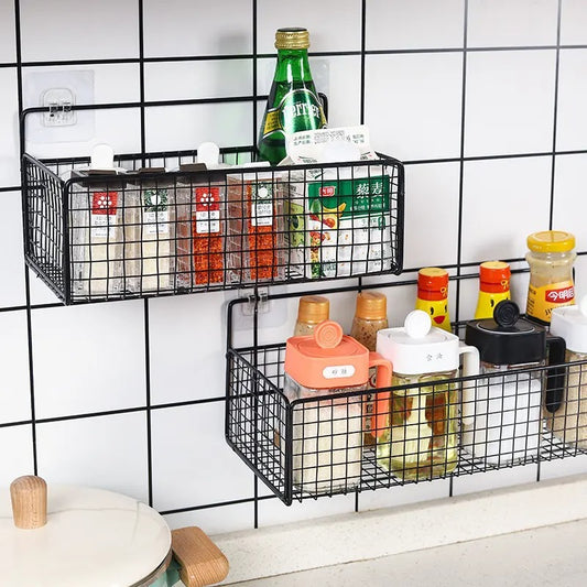 Rak Gantung Tempel Dinding Aluminium / Organizer Rack Kamar Mandi Dapur Ruang Tamu Tidur / Holder Besi Tanpa Paku Bor Tempat Shampoo Sabun Peralatan Botol Minyak Kecap Saos Gula Garam Dekorasi Interior Rumah Aesthetic Multifungsi Modern Minimalis Milenial