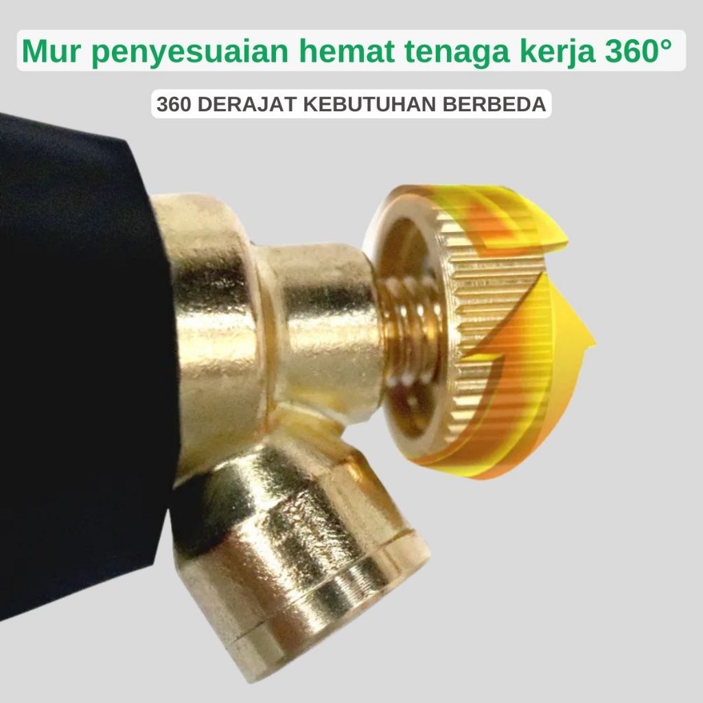 Nozzle Sprayer Kepala Semprotan Selang Air / Alat Semprot Siram Tanaman Disinfektan Hama Pohon Taman Cuci Motor Mobil Jalan / Nosel Spuyer Tekanan Tinggi Bisa Atur Mode Nyebar Sebar Spray Elektrik Kuningan Pertanian Peternakan Anti Korosi Karat Pressure