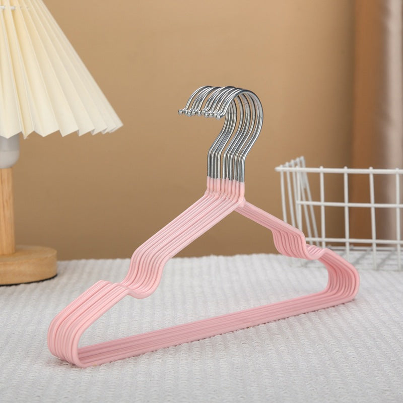 Gantungan Baju Stainless Steel (Isi 10pcs) Hanger Jemuran Pakaian Hijab Syal Celana Handuk Untuk Baju Anak Dan Dewasa Bahan Kawat Berkualitas Anti Slip Tahan Karat Warna Pastel Serbaguna Gagang Jemur Gantung Cucian Termurah