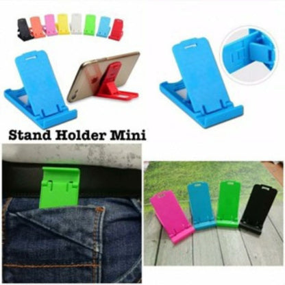 Stand Card Holder Lipat Mini / Dudukan HP Lipat Universal Model Kartu Foldable / Alat Sandaran Penyangga Handphone Portable Super Kokoh