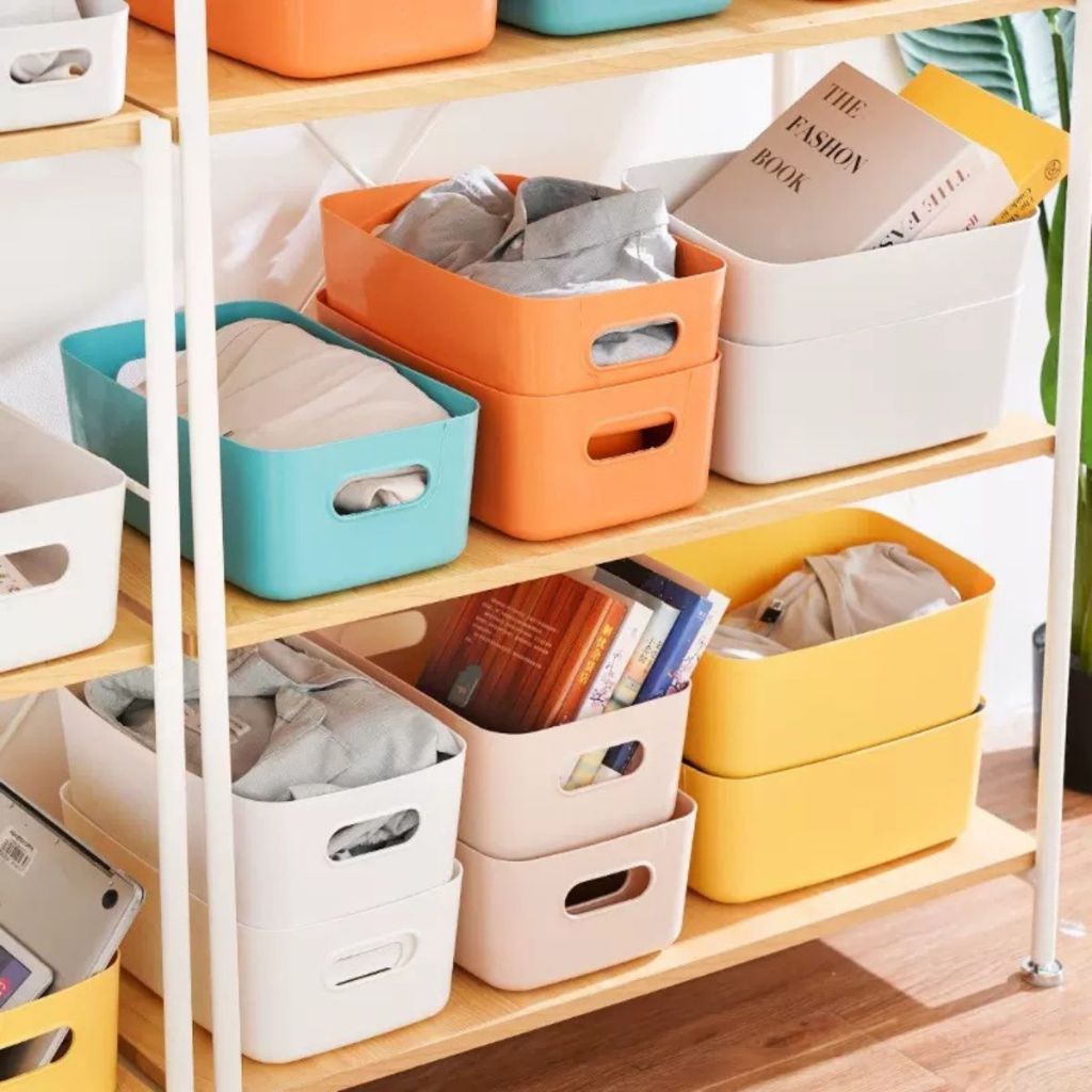 Kotak Penyimpanan Serbaguna | Storage Box | Container Makanan Keranjang Plastik Tempat Kosmetik Bumbu Snack Multifungsi