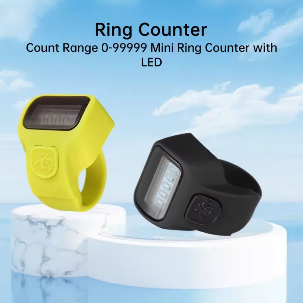 Cincin Tasbih Digital LED / Finger Counter Ring Mini / Penghitung Dzikir Portable Tally Modern Elegan