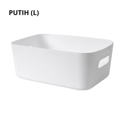 Kotak Penyimpanan Serbaguna | Storage Box | Container Makanan Keranjang Plastik Tempat Kosmetik Bumbu Snack Multifungsi