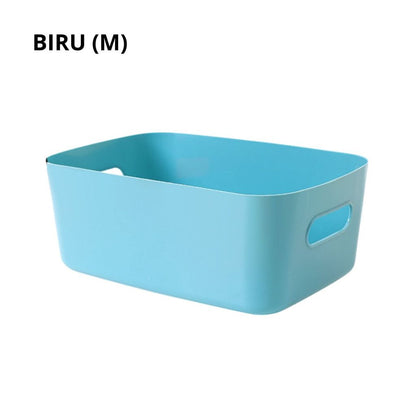 Kotak Penyimpanan Serbaguna | Storage Box | Container Makanan Keranjang Plastik Tempat Kosmetik Bumbu Snack Multifungsi