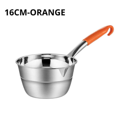 Panci Stainless Gagang Warna Milk Pot Frypan Mpasi 16cm 18cm Wajan Masak Soup Rebus Mie Anti Lengket