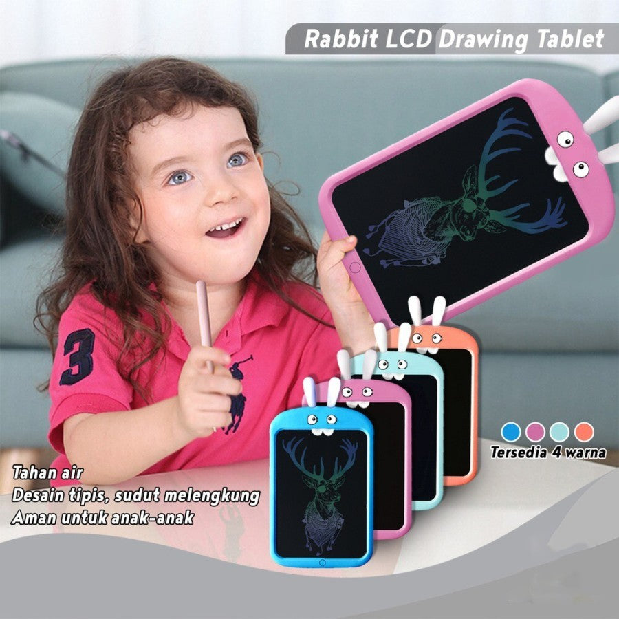 LCD Drawing Writing Tablet Papan Tulis Anak Belajar Menggambar Menulis Berhitung Karakter Hewan Lucu