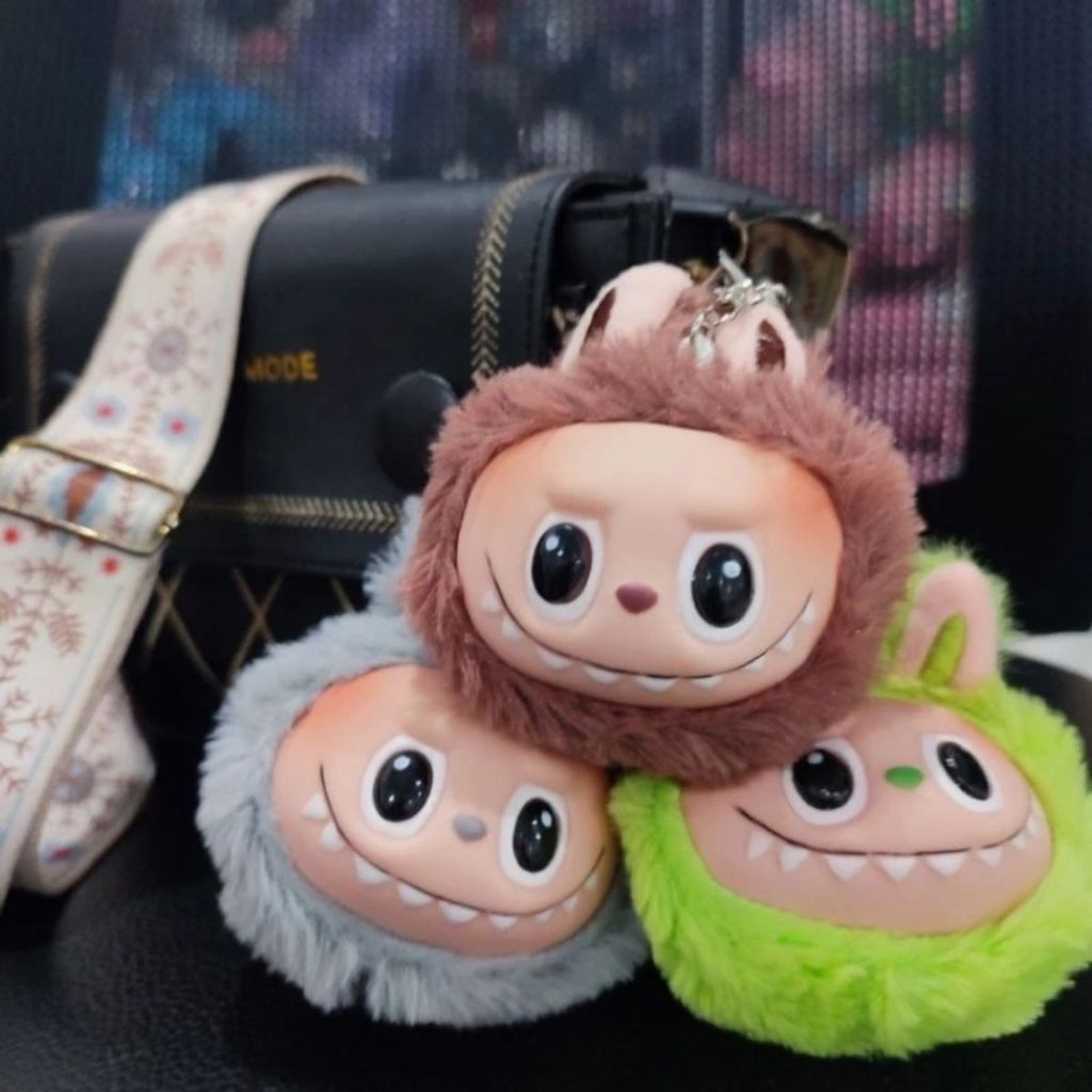 Gantungan Kunci Kepala Labubu / Head Keychain VIRAL / Cantelan Hiasan Tas Boneka Monster Cute Murah