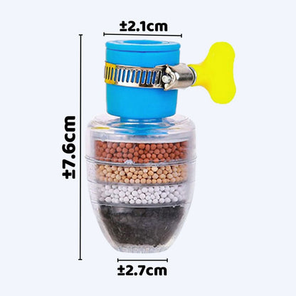 Filter Sambungan Kran Batu 6 Lapis / Penyaring Keran 6 Layer / Saringan Air Kotor Wastafel Flexibel