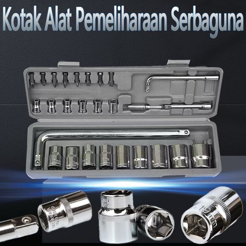 Kunci Shock / sok set 27 Pcs / Kunci Sok Set 27 Pcs Original Berkualitas dan Awet Anti Karat Multifungsi