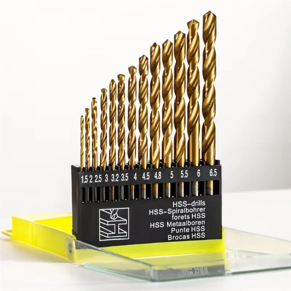 Set Mata Bor Besi 1.5mm-6.5mm / HSS Drill Bit 13pcs / Alat Bor Baja Kayu Tahan Karat High Quality