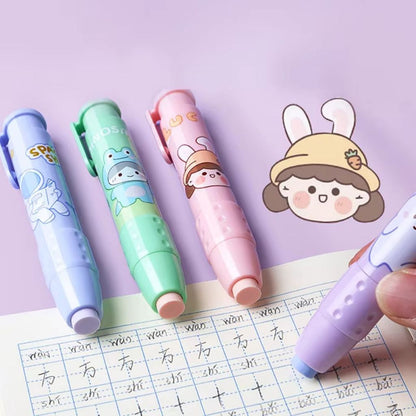 Penghapus Pensil Mekanik Motif Karakter Lucu / Mechanical Eraser / Penghapus Bentuk Lipstick / Hapusan Eraser Lipstik