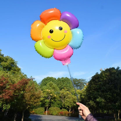 Balon Bunga Matahari Jumbo / Sunflower Balloon Rainbow / Balon Latex Dekorasi Ulang Tahun Terlaris