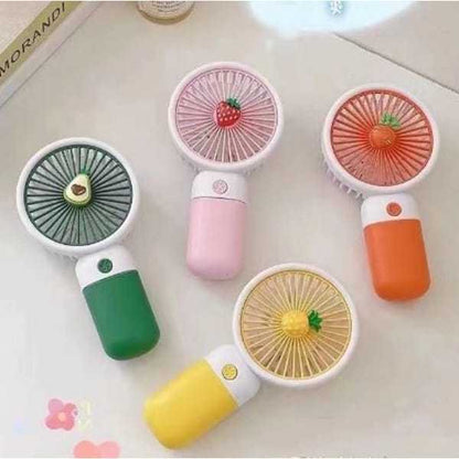 Kipas Genggam Mini Kipas Lucu Model Buah /  Fruity Mini Fan Portabel Stand / Kipas Angin Pengisian Daya Usb