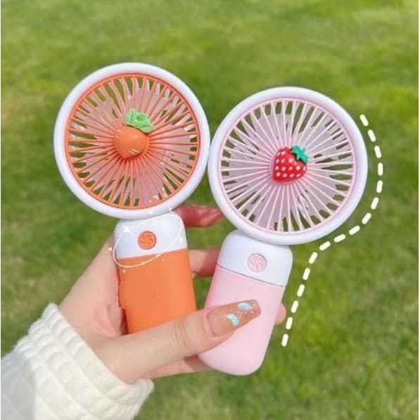 Kipas Genggam Mini Kipas Lucu Model Buah /  Fruity Mini Fan Portabel Stand / Kipas Angin Pengisian Daya Usb