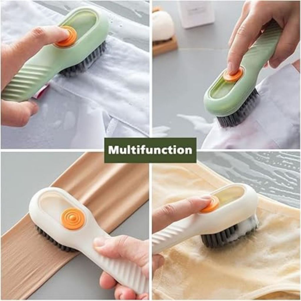 Sikat Sepatu Multifungsi Dengan Tempat Sabun / Shoes Brush Otomatis 2in1 / Pembersih Sendal Baju