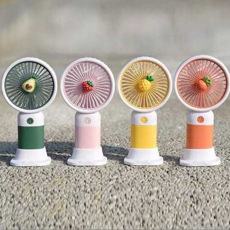 Kipas Genggam Mini Kipas Lucu Model Buah /  Fruity Mini Fan Portabel Stand / Kipas Angin Pengisian Daya Usb