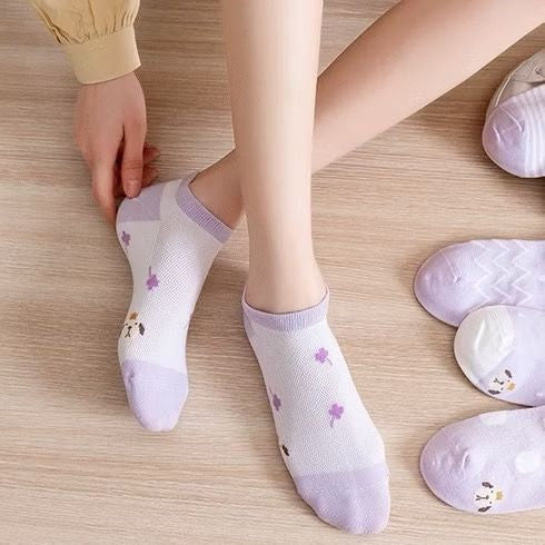 Kaos Kaki Anak Pendek Motif Karakter Baby Socks Kids Cute / Alas Sepatu Bayi Bahan Lembut Nyaman Anti Slip Termurah