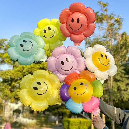 Balon Bunga Matahari Jumbo / Sunflower Balloon Rainbow / Balon Latex Dekorasi Ulang Tahun Terlaris