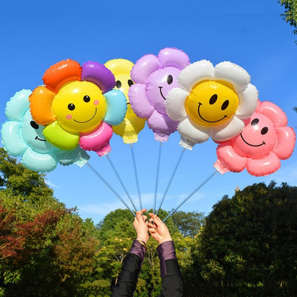 Balon Bunga Matahari Jumbo / Sunflower Balloon Rainbow / Balon Latex Dekorasi Ulang Tahun Terlaris