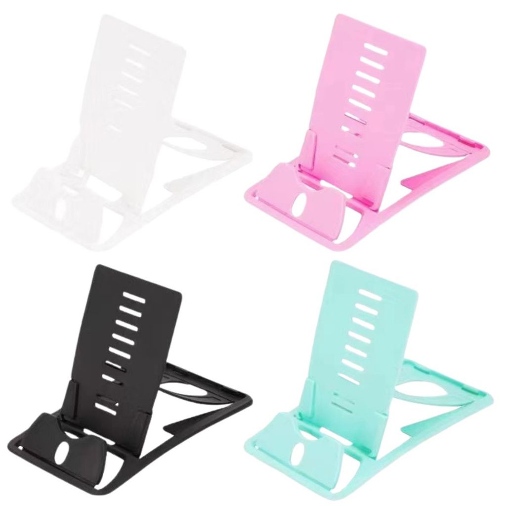 Stand Card Phone Holder Dudukan HP Lipat Universal Standing Docking Model Kartu Foldable / Alat Sandaran Penyangga Handphone Smartphone Portable Kokoh Multifungsi