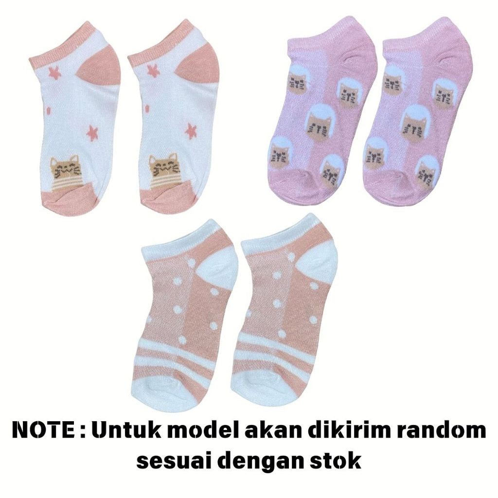 Kaos Kaki Anak Pendek Motif Karakter Baby Socks Kids Cute / Alas Sepatu Bayi Bahan Lembut Nyaman Anti Slip Termurah