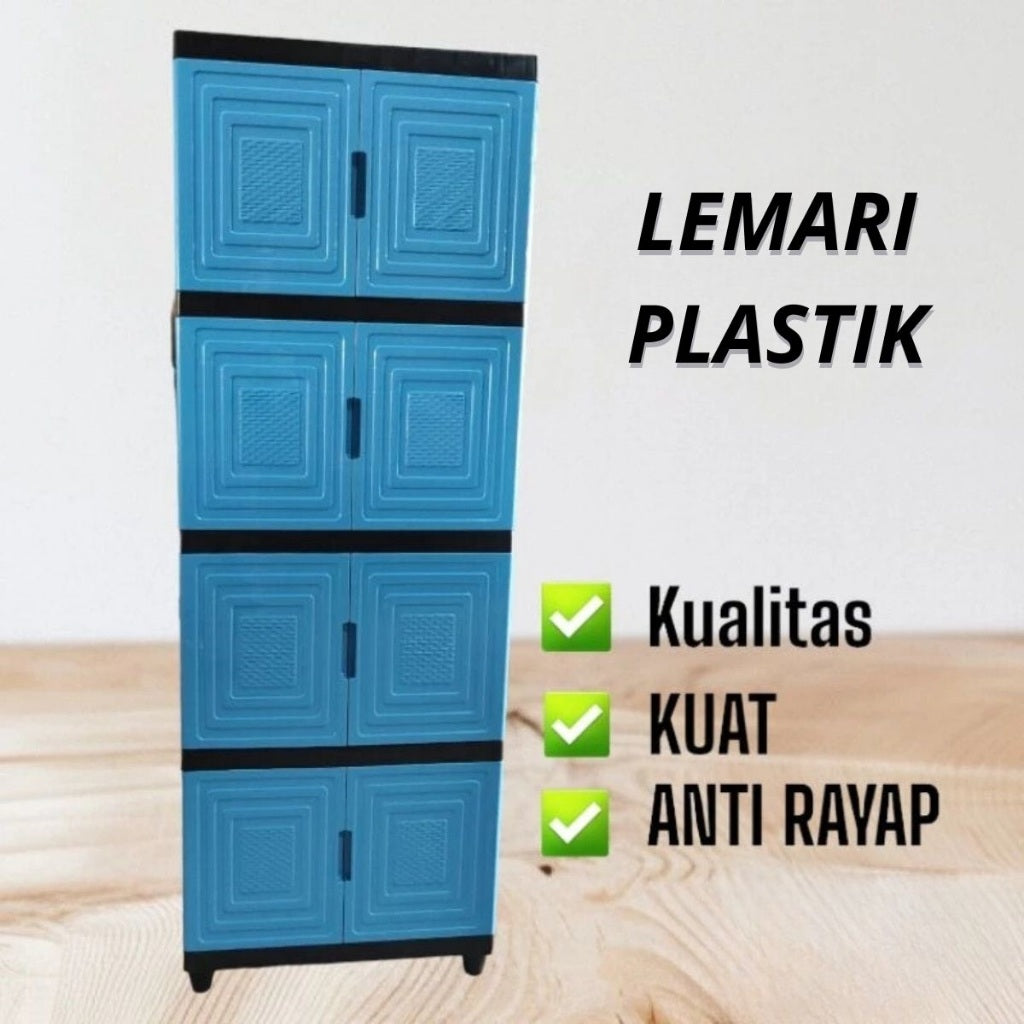 Lemari Plastik 3 4 susun Minimalis / Tempat Penyimpanan Baju Celana / Rak Pakaian Serbaguna Terlaris