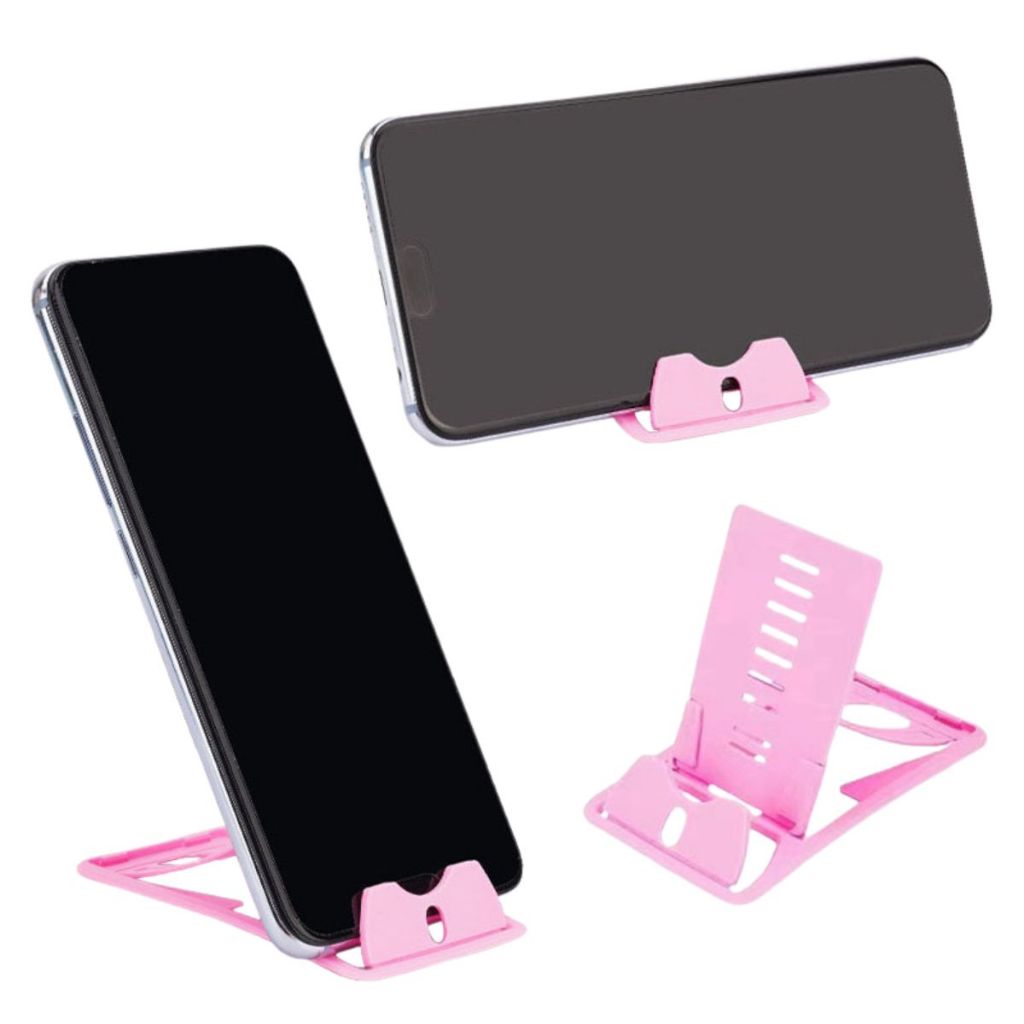 Stand Card Phone Holder Dudukan HP Lipat Universal Standing Docking Model Kartu Foldable / Alat Sandaran Penyangga Handphone Smartphone Portable Kokoh Multifungsi