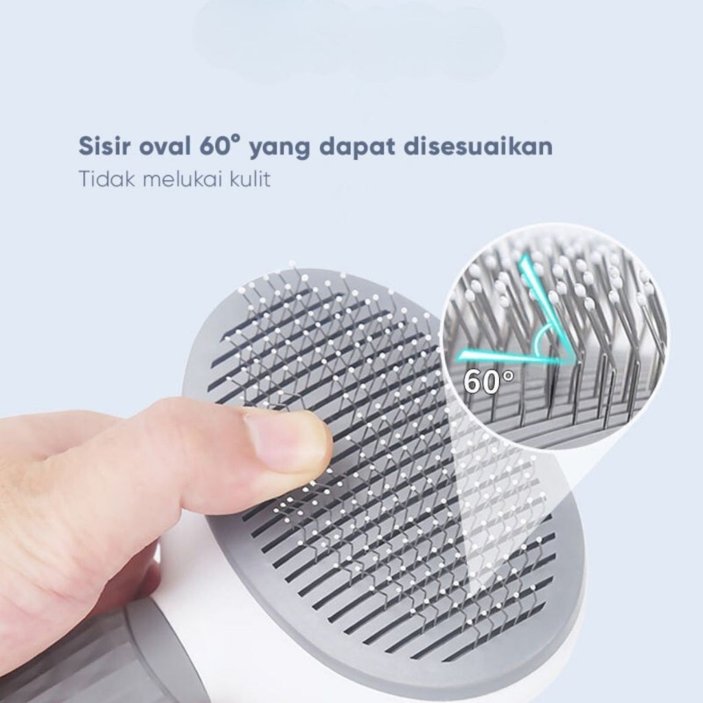 Sisir Kucing Anjing Otomatis/Pet Grooming Brush/Perawatan Bulu Hewan Peliharaan Anti Rontok Termurah