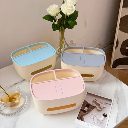 Tempat Tisu Phone Stand 3in1 / Storage Box Multifungsi / Kotak Tissue Aesthetic Holder Hp Remote Tv Kacamata Anti Slip Serbaguna
