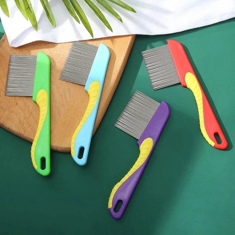 Sisir Serit Kutu Gagang Panjang Dan Pendek Rapat Ajaib Pembasmi Ketombe Anti Telur Kutu / Lice Removal Comb Logam Besi Stainless Mofan Accessories Acc Accesories