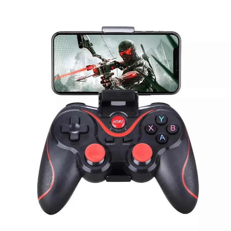 Gamepad X3 Bluetooth Wireless Controller Plus Holder Hp MOBA PUBG / Game Pad Joystick Handle Support Smartphone Tablet SmartTV PC ShootingPlus V3 Mobile Legend Rechargeable Isi Ulang Power Joy Stik Joystik