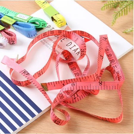 Meteran Pita 150cm Alat Ukur Kain Tukang Jahit Tailor's Tape Measure 1.5m Alat Pengukur Baju Lingkar Badan Panjang Tinggi Multifungsi