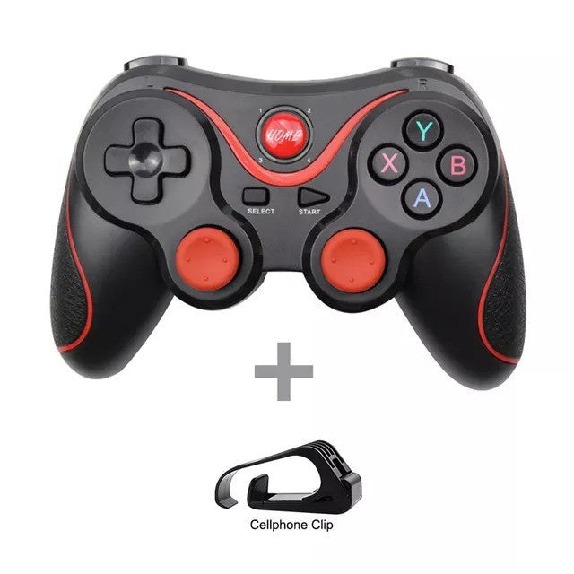 Gamepad X3 Bluetooth Wireless Controller Plus Holder Hp MOBA PUBG / Game Pad Joystick Handle Support Smartphone Tablet SmartTV PC ShootingPlus V3 Mobile Legend Rechargeable Isi Ulang Power Joy Stik Joystik