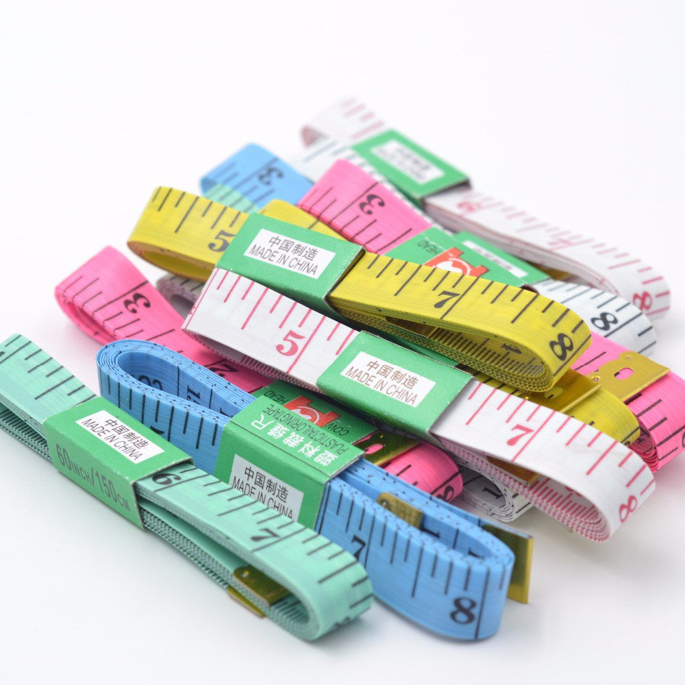 Meteran Pita 150cm Alat Ukur Kain Tukang Jahit Tailor's Tape Measure 1.5m Alat Pengukur Baju Lingkar Badan Panjang Tinggi Multifungsi