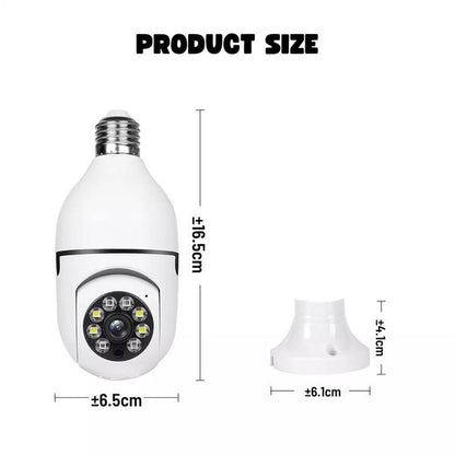 Kamera CCTV Lampu Bohlam V380 Pro 360 Derajat Camera Pengintai Wifi Wireless Indoor Anti Maling Spy Kamera Panoramic Night Vision Colorful Deteksi Gerakan Two Way Voice Intercom One Video Call TERLARIS