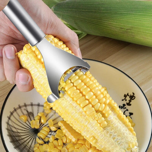 Alat Pengupas Jagung Stainless Steel - Parutan Biji Jagung Mudah Dan Praktis Corn Peeler Stripper Pisau Serut Perontok Rumah Tangga Alat Dapur Mofan Accessories Mofanaccessories Mofan Acc