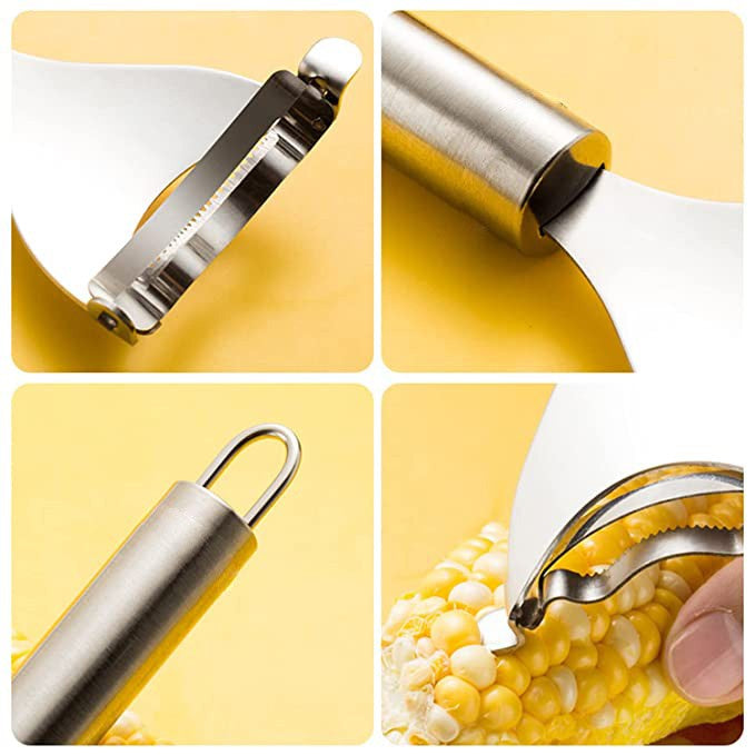 Alat Pengupas Jagung Stainless Steel - Parutan Biji Jagung Mudah Dan Praktis Corn Peeler Stripper Pisau Serut Perontok Rumah Tangga Alat Dapur Mofan Accessories Mofanaccessories Mofan Acc