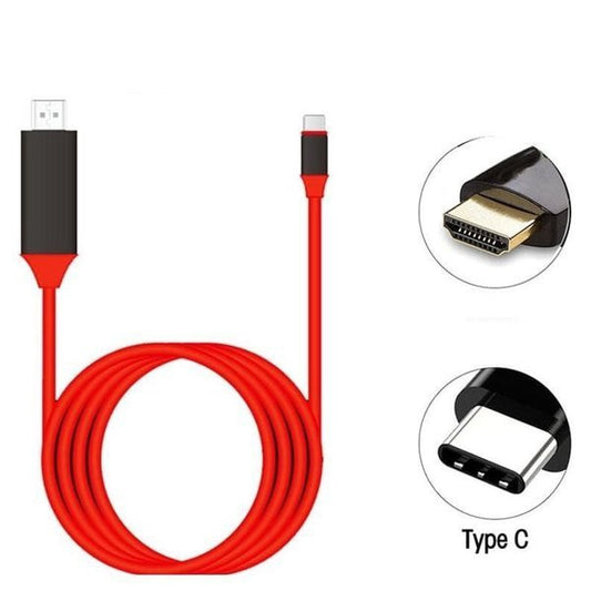 Kabel USB Type C TO Port Male / Cable Converter HDTV Video Cable 4K Mirroring TV 2 Meter FOR GALAXY S8