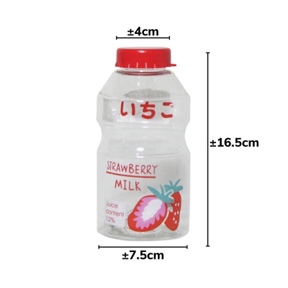 Botol Minum Fruity 480ml BPA FREE Anti Bocor Transparan Wadah Tempat Penyimpanan Air Gambar Buah Unik Lucu Untuk Sekolah Hadiah Kado Souvenir Bottle Tumbler Plastik PET Korean Japanese Style