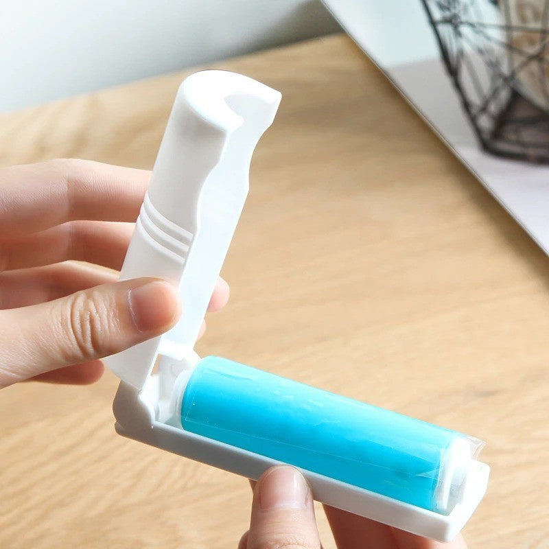 Sticky Lint Roller Lipat / Alat Pembersih Debu Kotoran Bulu Rambut Benang / Washable Foldable Sticky Lint Brush / Rol Sikat Pengangkat Serat Di Pakaian Remover Multifungsi