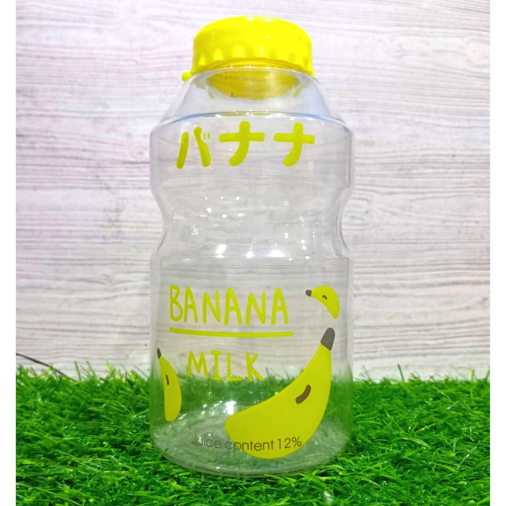 Botol Minum Fruity 480ml BPA FREE Anti Bocor Transparan Wadah Tempat Penyimpanan Air Gambar Buah Unik Lucu Untuk Sekolah Hadiah Kado Souvenir Bottle Tumbler Plastik PET Korean Japanese Style