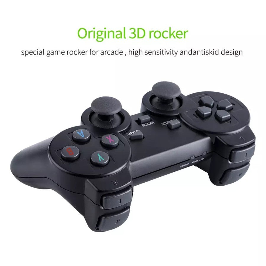 Game Stick Retro 4K Lite 32GB 64GB Joystick Untuk Main PS1 GBA GB SFC GBC Console With Dual 2.4G Wireless Gamepad Controller Colok Port h-dm1 TV Android Nirkabel Konsol Gim Olahraga Teka Teki Pertarungan Balapan Pengontrol