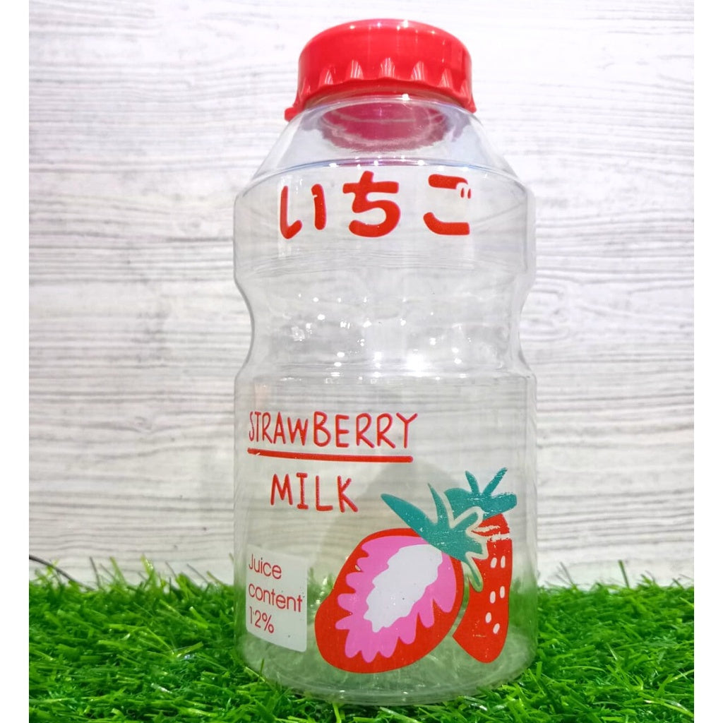 Botol Minum Fruity 480ml BPA FREE Anti Bocor Transparan Wadah Tempat Penyimpanan Air Gambar Buah Unik Lucu Untuk Sekolah Hadiah Kado Souvenir Bottle Tumbler Plastik PET Korean Japanese Style