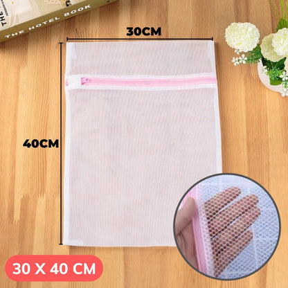 Laundry Bag Net Mesin Cuci 30x40 50x40 50x60Cm / Tas Londry Kantong Jaring Transparan Resleting Cucian Baju Kotor Kaos Kaki Pakaian Dalam Bra CD Underware / Washing Bag Tas Travel Pakaian Anti Kusut