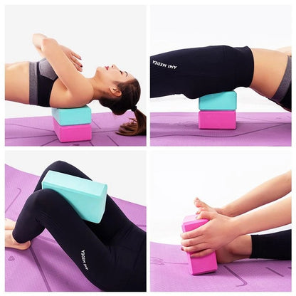 Balok Bantalan Yoga Polos - Brick Block Eva Foam Alat Bantu Untuk Latihan Olahraga Senam Lantai Kebugaran Tubuh Bantal Busa Kotak Pilates Gym Fitness